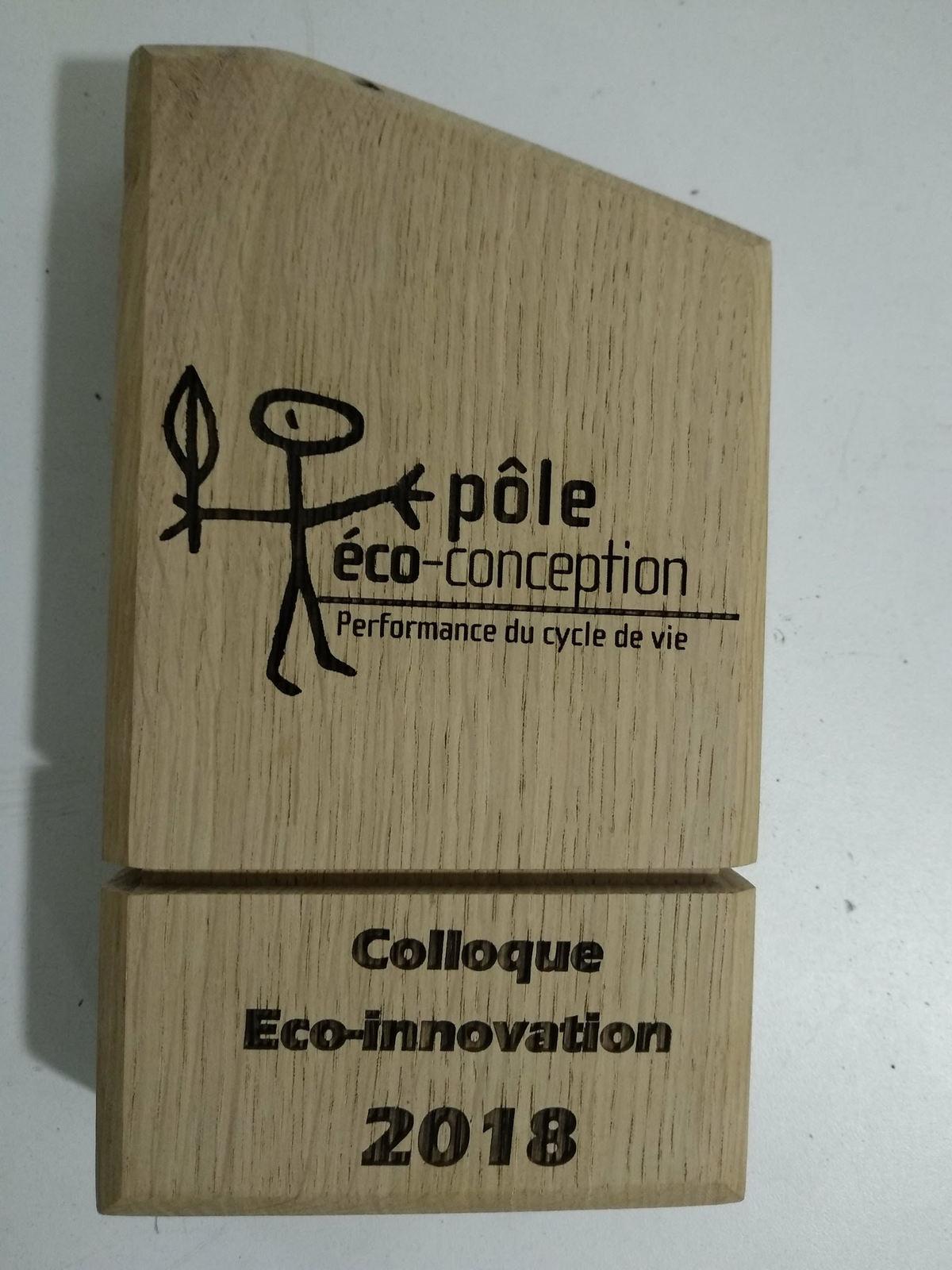 Trophée symposium Colloque Eco-innovation réalisé avec l'ESDL
