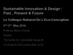 Sustainable Innovation & Design - Martin CHARTER