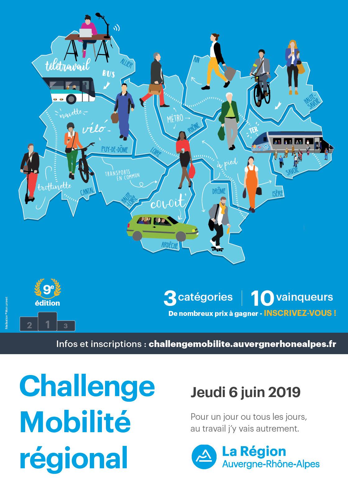 Challenge Mobilité Auvergne-Rhône-Alpes - Jeudi 6 juin 2019