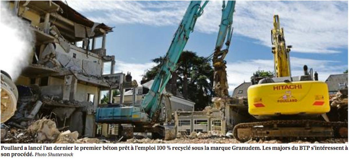 Article : Le béton 100% recyclé émerge en France