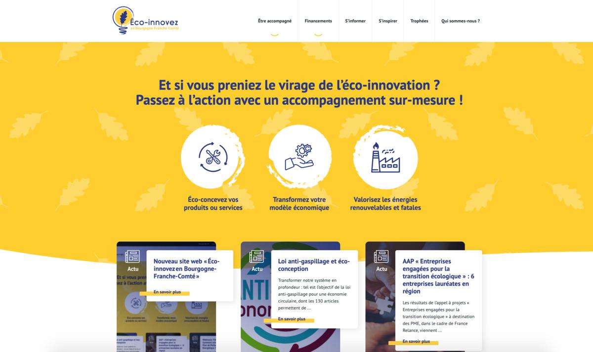 Le site web «Éco-innovez en Bourgogne-Franche-Comté» fait peau neuve !