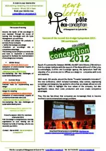 Newsletter N°19 - February 2012 - English version