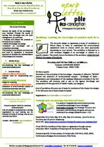 Newsletter N°20 - April 2012 - English version