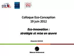 Eco-Innovation : stratégie et mise en oeuvre