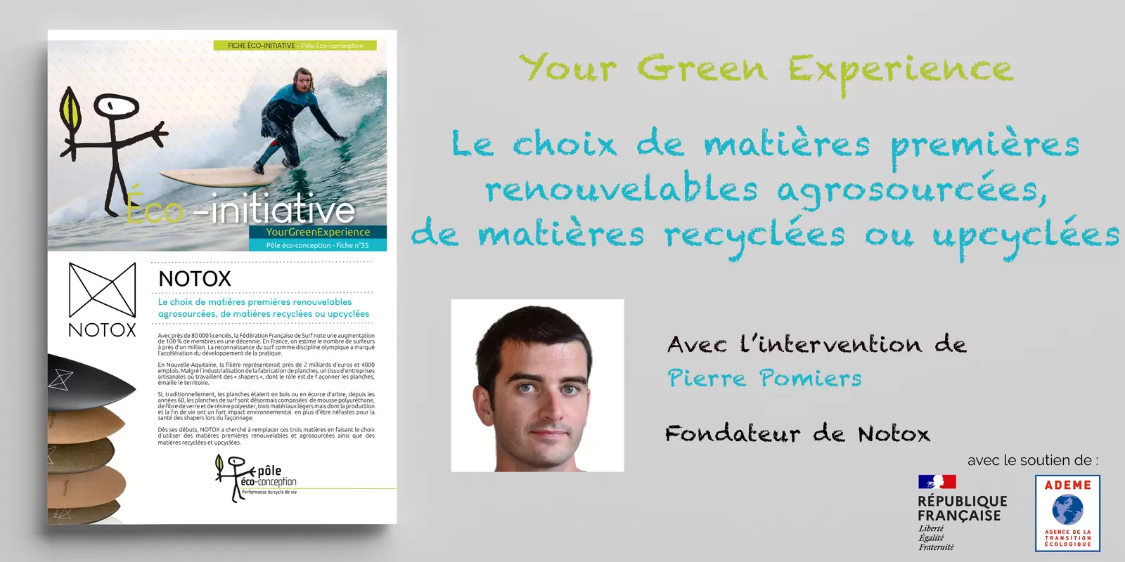 [REPLAY] Your Green Experience - Notox : Le choix de matières premières renouvelables agrosourcées, de matières recyclées ou upcyclées 