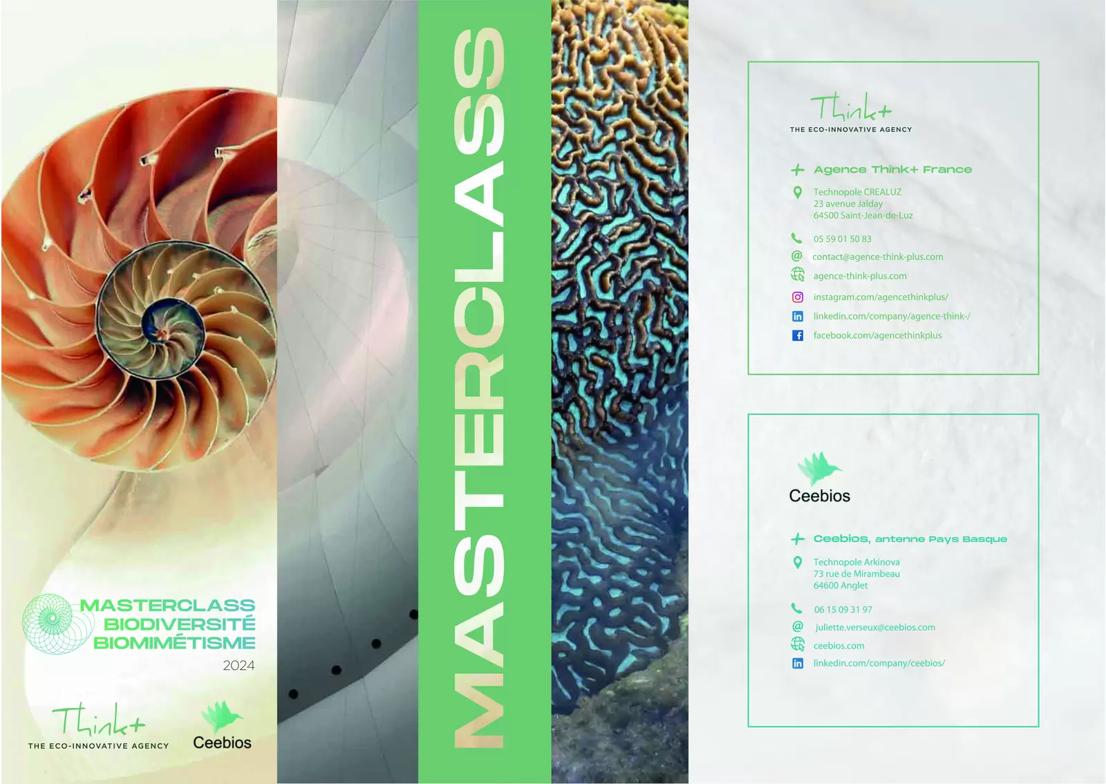 [EVENEMENT] Invitation Masterclass biodiversité & biomimetisme 2024 - Agence Think+