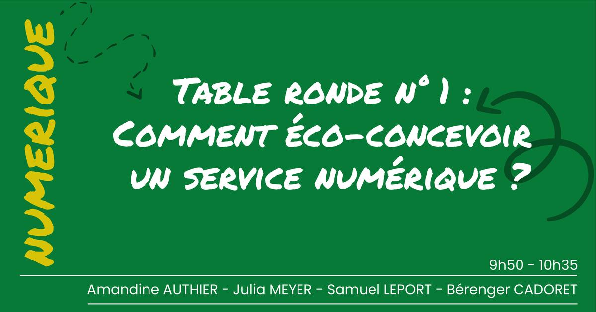 [DISTANCIEL] Table ronde : Comment éco-concevoir un service numérique ? - 15 juin