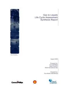 Gas to Liquids  Life Cycle Assessment  Synthesis Report