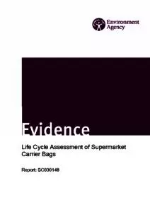 Life Cycle Assessment of Supermarket Carrier Bags