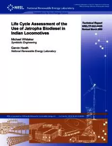 Life Cycle Assessment of the Use of Jatropha Biodiesel in Indian Locomotives